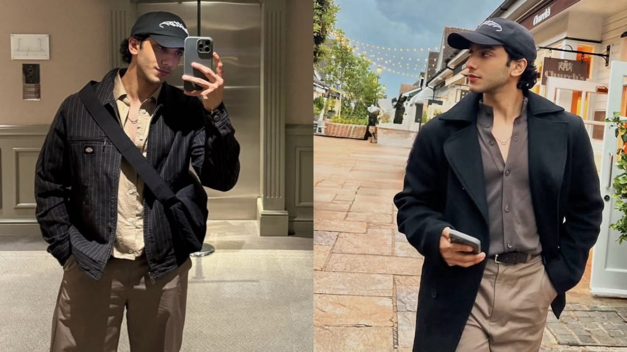 Vedang Raina pairs Rs 10,237 pinstripe jacket with cool cap on vacation—all men, take notes (PC: Vedang Raina IG) Vedang Raina