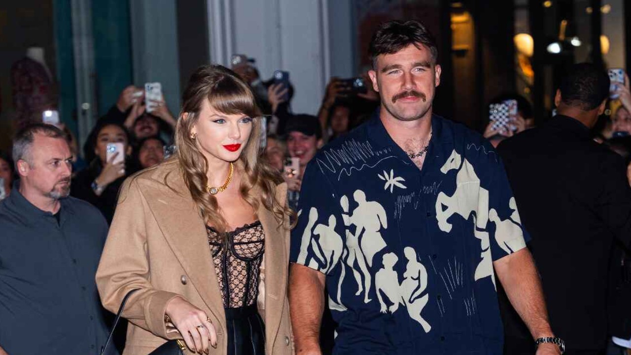 Taylor Swift and Travis Kelce via Getty Images Getty Images