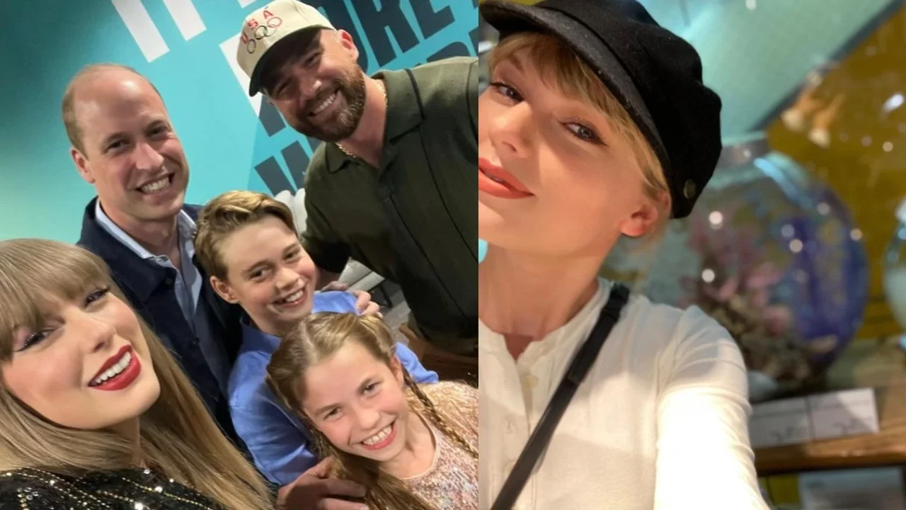 Taylor Swift, Prince William, Prince George, Princess Charlotte, Travis Kelce (via Instagram) Taylor Swift, Prince William, Prince George, Princess Charlotte, Travis Kelce (via Instagram)