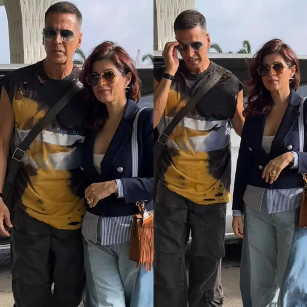 Watch: Akshay Kumar’s daughter Nitara avoids posing for paps at Mumbai airport, Twinkle Khanna looks stunning