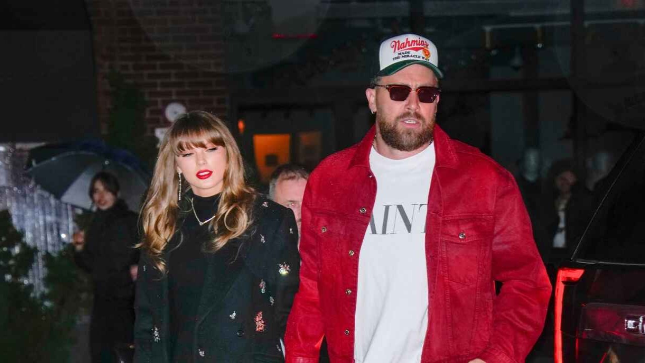 Taylor Swift and Travis Kelce via Getty Images Getty Images