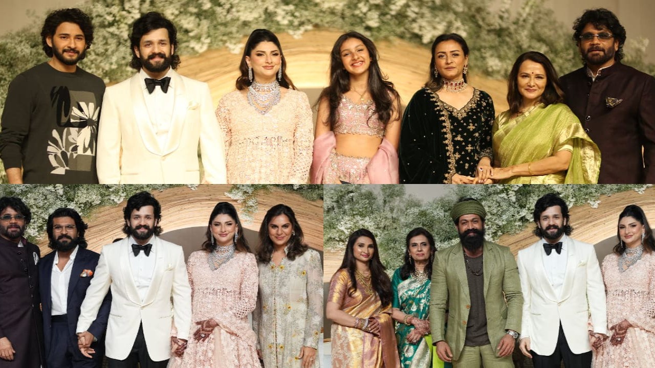 PC: Annapurna Studios South Celebs at Akhil Akkineni's wedding reception