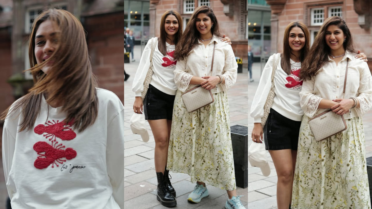Ankle boots on holiday? Mrunal Thakur shows how to style them with shorts. PC: Mrunal Thakur IG