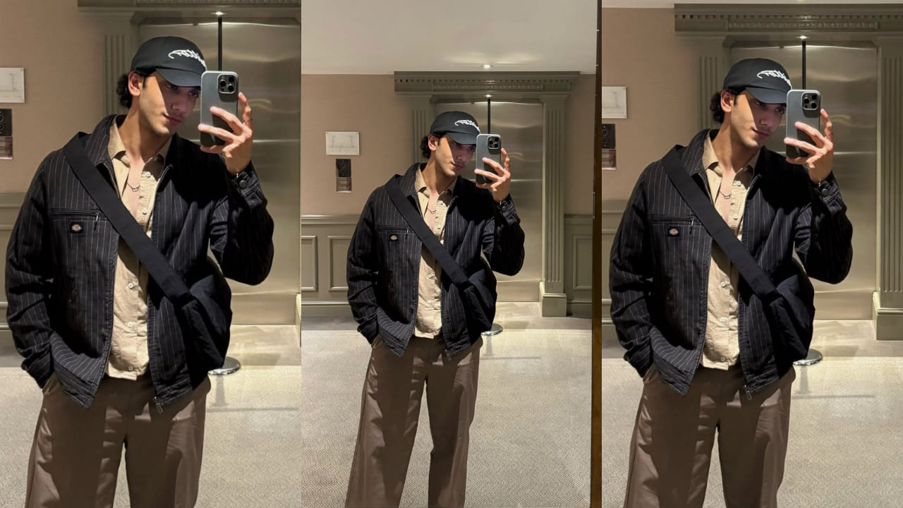 Vedang Raina pairs Rs 10,237 pinstripe jacket with cool cap on vacation—all men, take notes