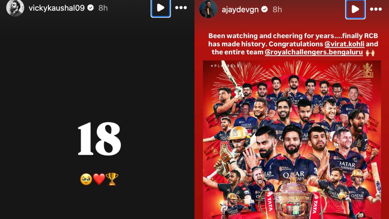 Starry cheers for RCB after IPL 2025 win: Vicky Kaushal, Ananya Panday, Kartik Aaryan and others in celebratory mode