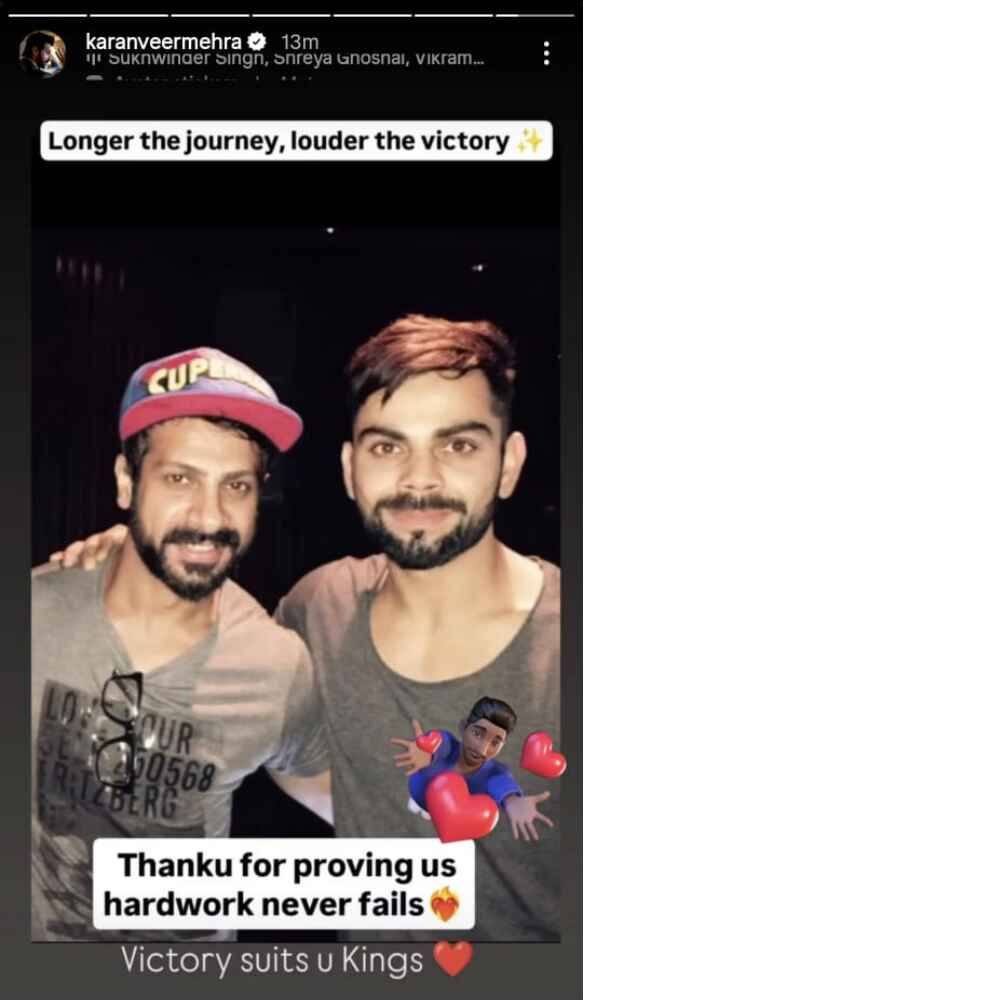 Karan Veer Mehra and Virat Kohli
