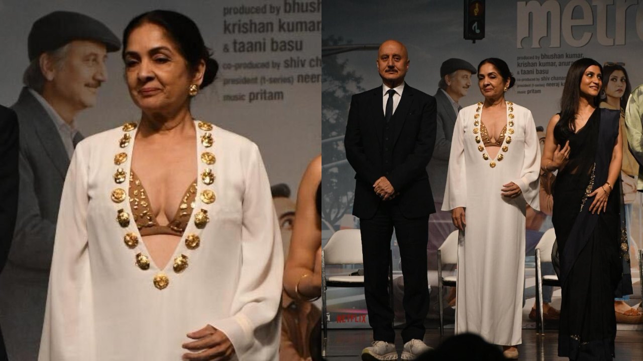 Neena Gupta turns heads in plunging neckline dress,  reminds girls that ‘confidence has no age limit’