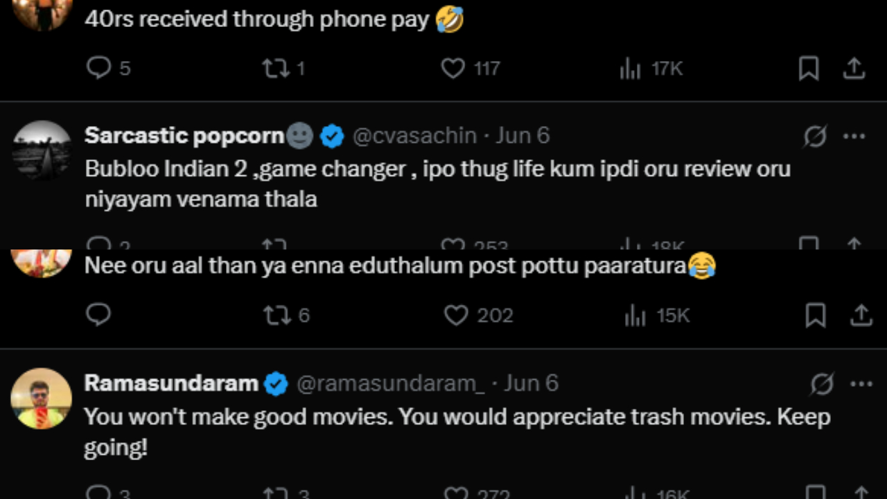 Netizens react to Karthik Subbaraj's Thug Life review (PC: Karthik Subbaraj, X)