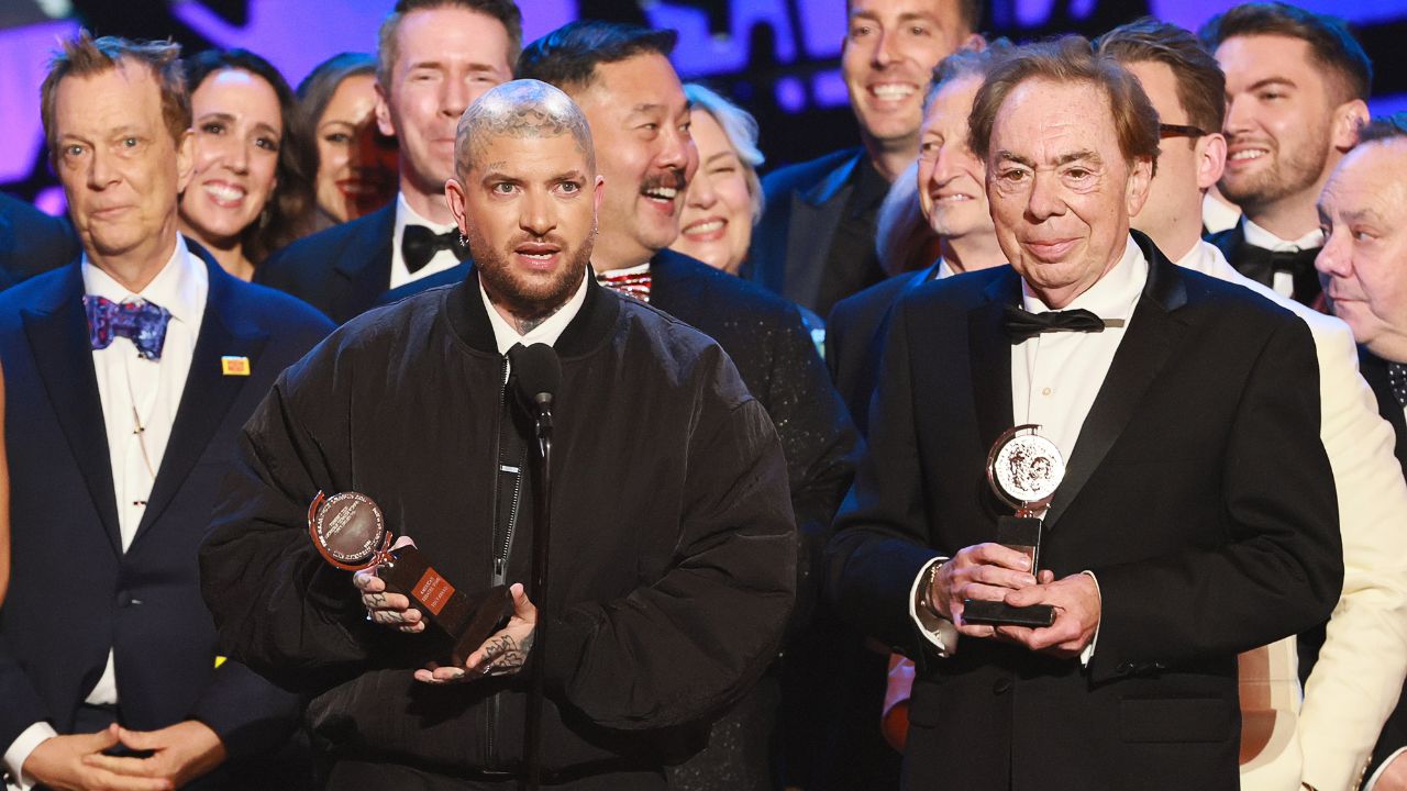 Jamie Lloyd and Andrew Lloyd Webber (via Getty Images)