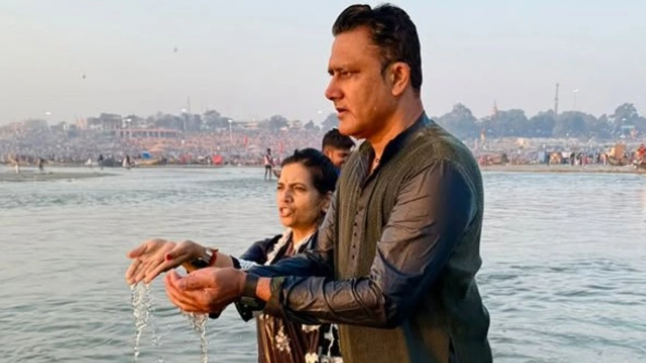 Anil Kumble with wife