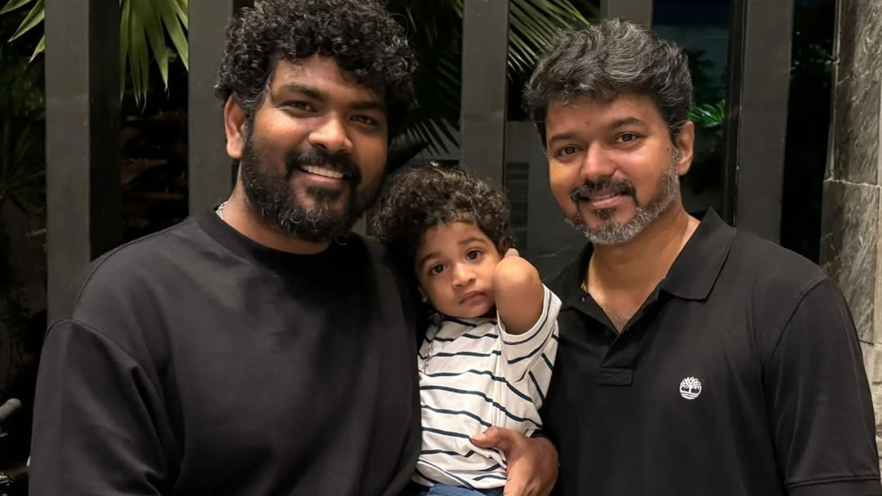 Nayanthara's son poses with Thalapathy Vijay (PC: Vignesh Shivan, IG)