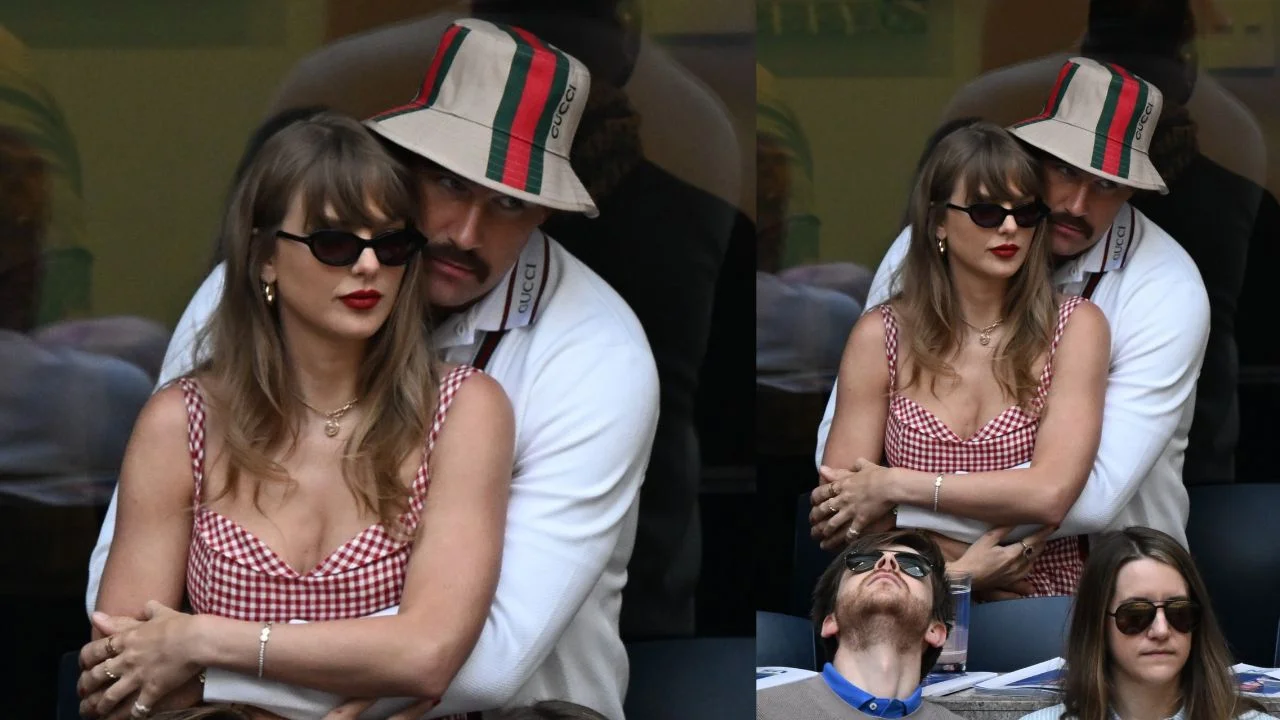 Travis Kelce & Taylor Swift (via Getty Images)