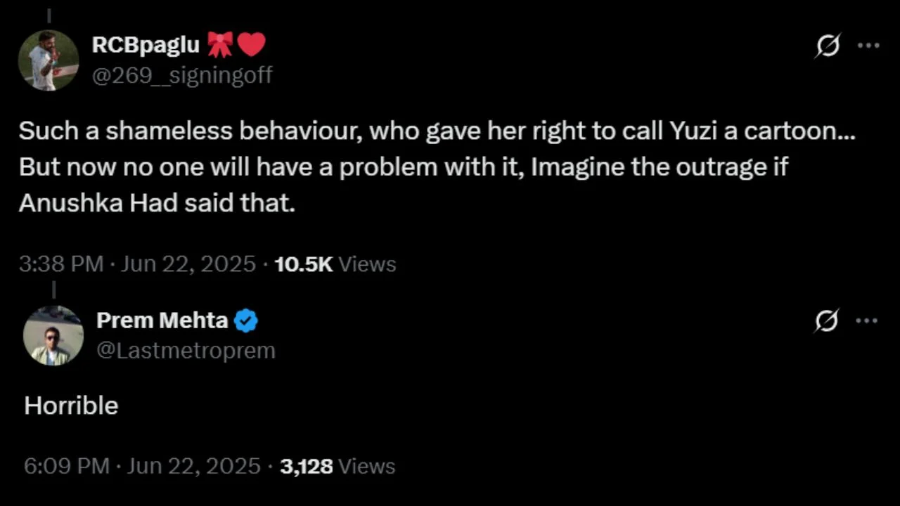 Reactions to the cartoon comment via X (formerly Twitter)