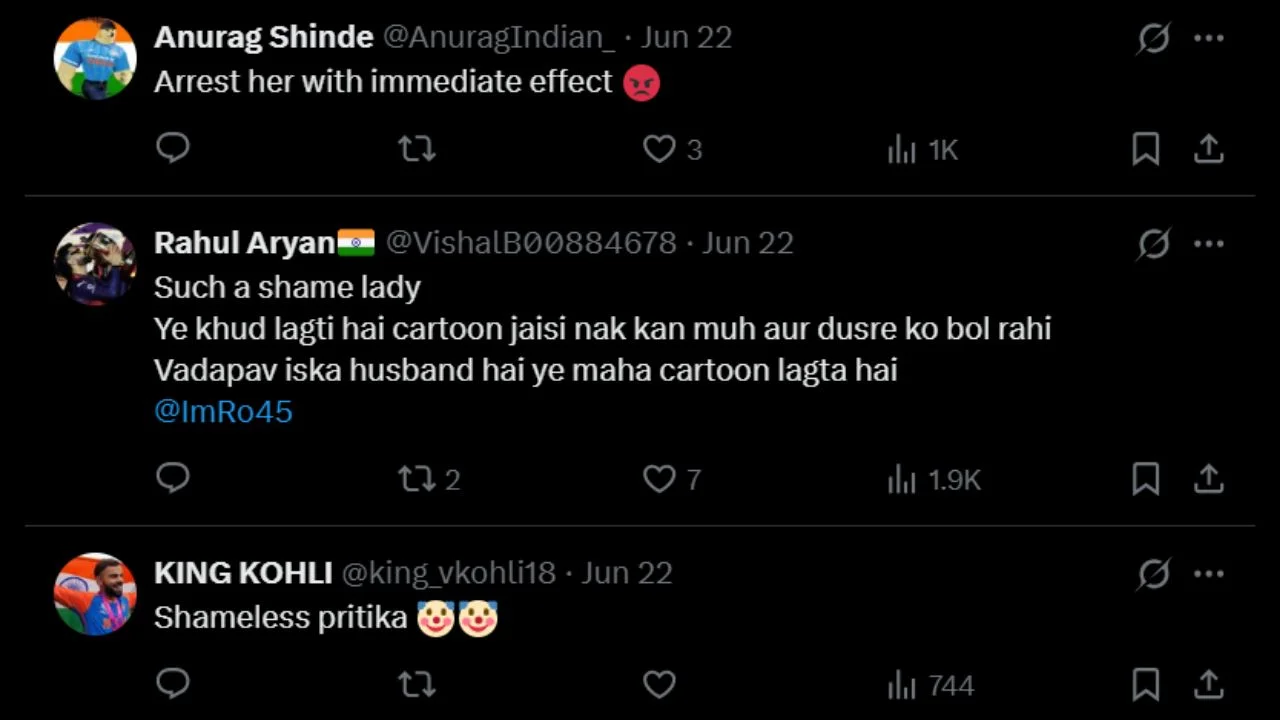 Reactions to the cartoon comment via X (formerly Twitter)
