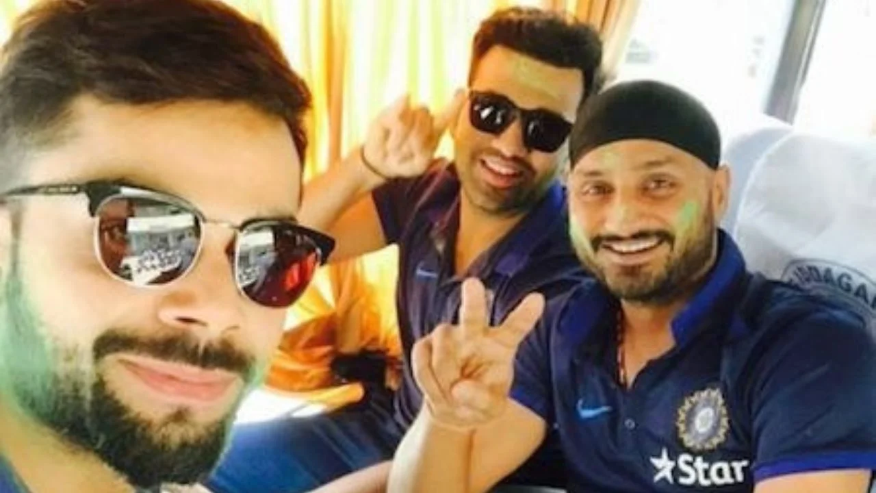 Virat Kohli, Rohit Sharma, & Harbhajan Singh (via Instagram)