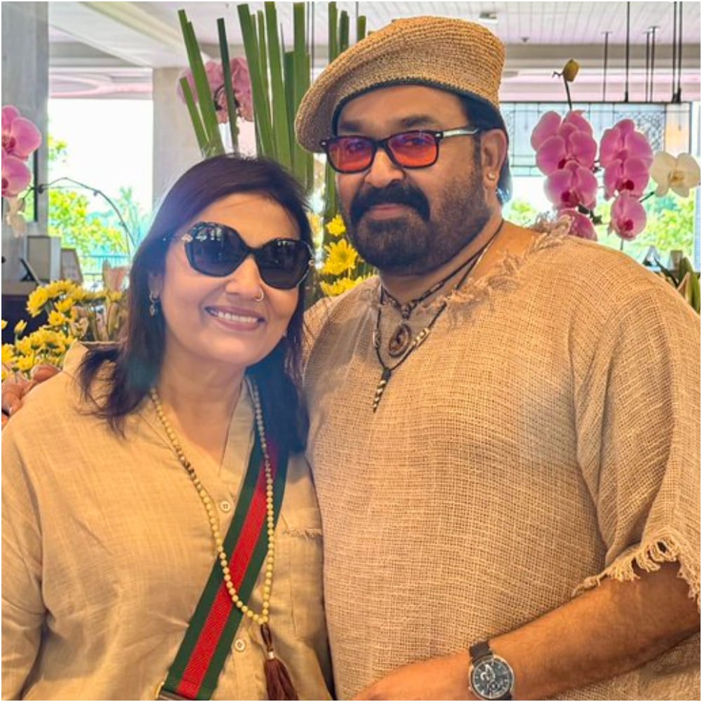 Mohanlal-Suchitra are twinning and winning in this UNSEEN photo, actor pens cute birthday note for wife