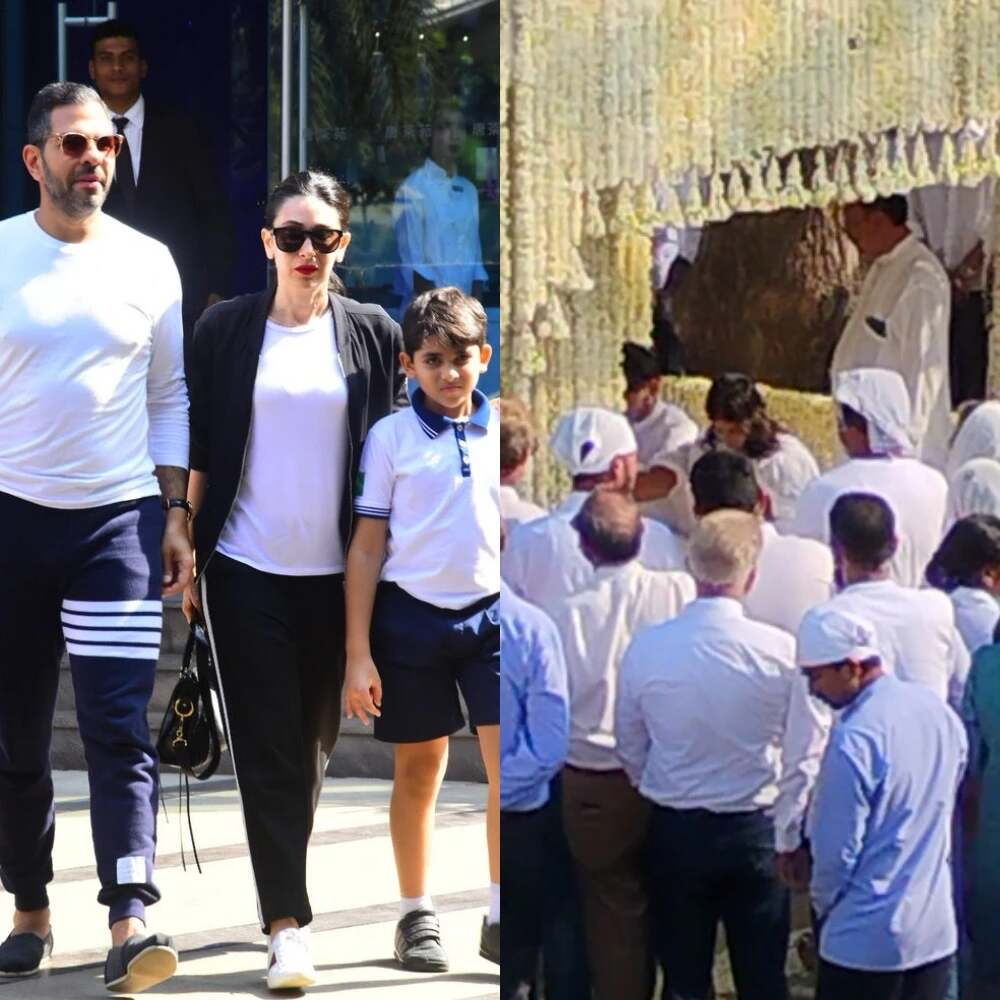 VIDEO: Saif Ali Khan attends Sunjay Kapur's last rites, Karisma Kapoor's kids Samaira and Kiaan perform rituals
