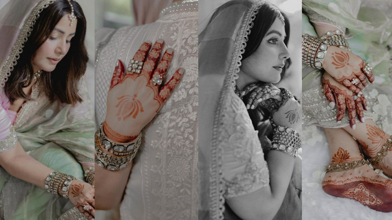 Hina Khan dazzles as a minimalistic bride (Pic Credit: Knotting Bells) Hina Khan, Rocky Jaiswal
