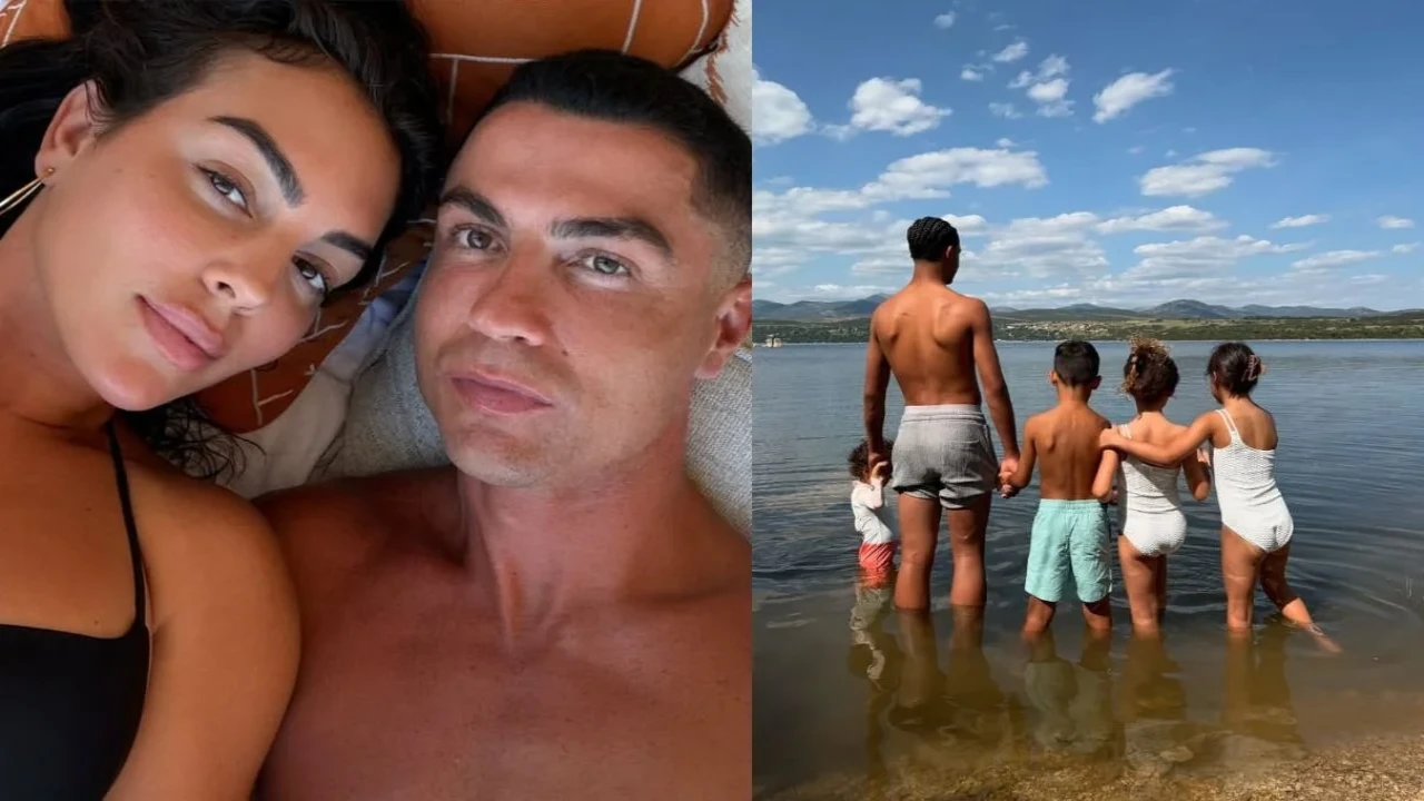 Georgina Rodríguez, Cristiano, Bella, Cristiano Jr, Mateo, Eva María, & Alana Martina Ronaldo (via Instagram) Georgina Rodríguez, Cristiano, Bella, Cristiano Jr, Mateo, Eva María, & Alana Martina Ronaldo (via Instagram)