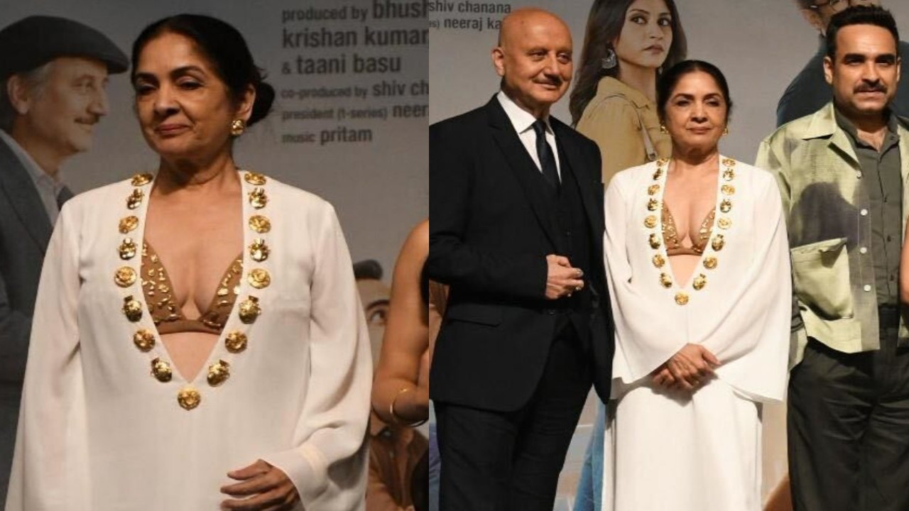 Picture credit: Viral Bhayani Neena Gupta turns heads in plunging neckline dress, reminds girls that ‘confidence has no age limit’