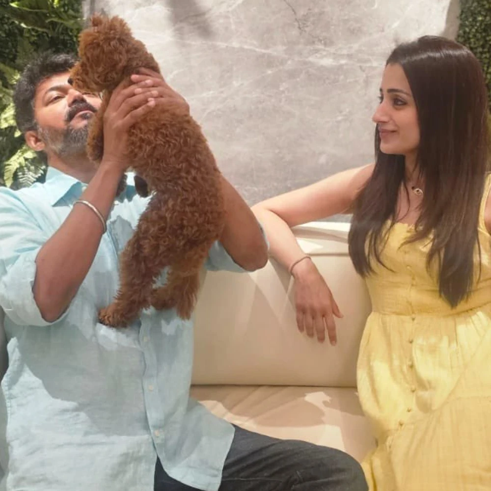 PIC: Trisha Krishnan can’t take her eyes off birthday boy Thalapathy Vijay – Fans say 'Something’s fishy' amidst dating rumors