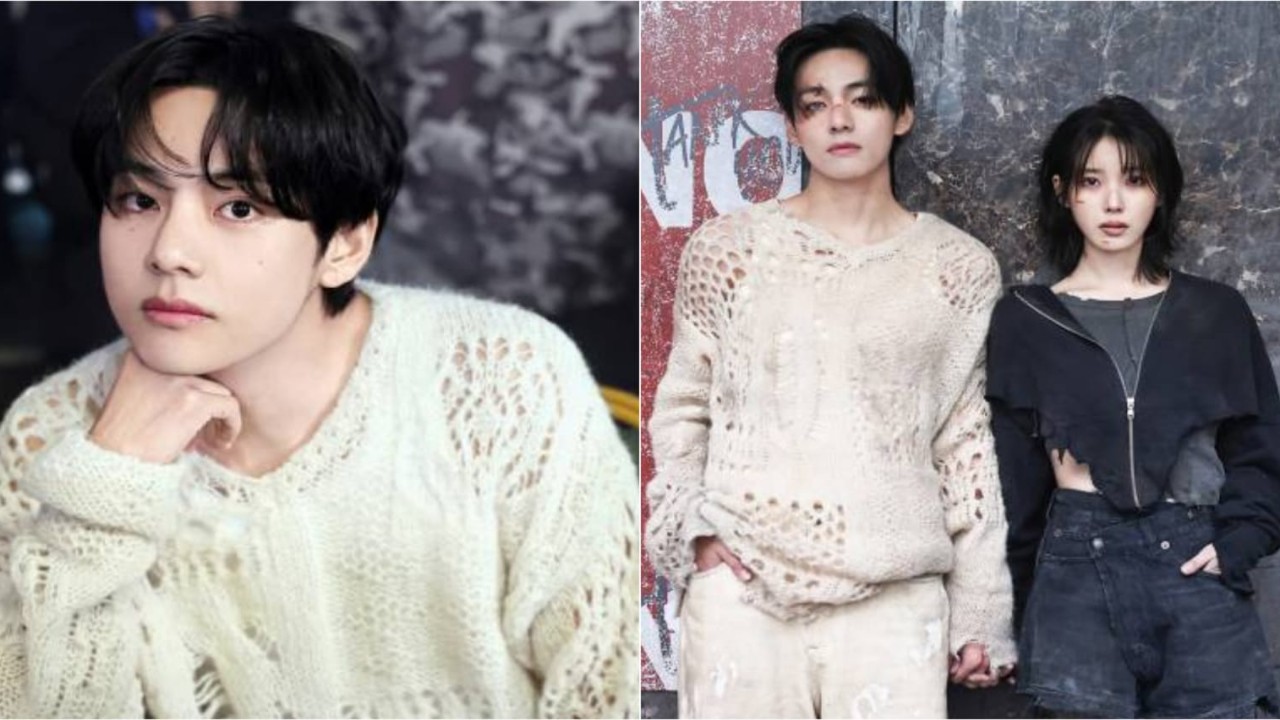 V, IU: Courtesy of BTS Weverse V, IU: Courtesy of BTS Weverse
