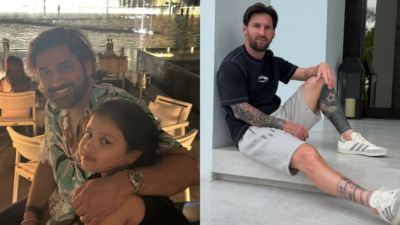 MS Dhoni & Ziva Singh Dhoni; Lionel Messi (via Instagram) MS Dhoni & Ziva Singh Dhoni; Lionel Messi (via Instagram)