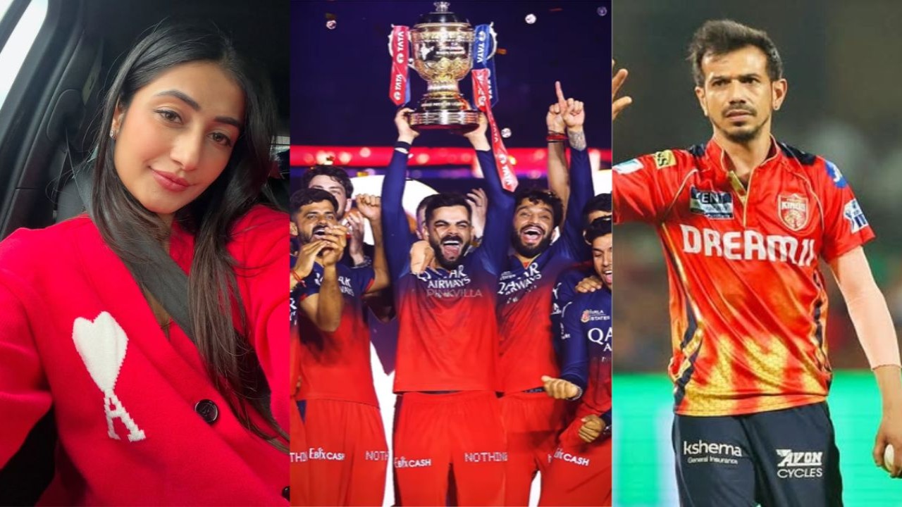 Picture Courtesy: Dhanashree Verma Instagram/Getty Images/Yuzvendra Chahal Instagram Post-divorce, Dhanashree Verma cheers for Virat Kohli’s RCB as team beats Yuzvendra Chahal’s PBKS in IPL 2025