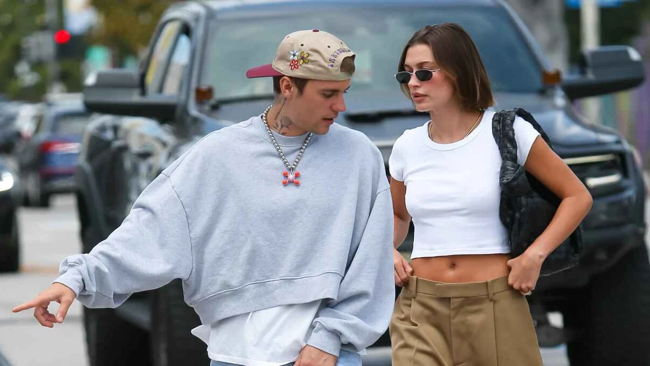 Justin Bieber and Hailey Bieber via Getty Images Getty Images