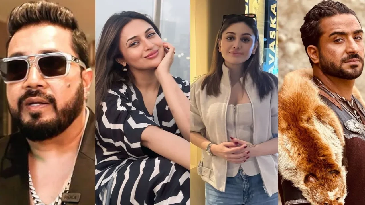 Shefali Jariwala is no more (Credits: Pinkvilla, Aly Goni, Shefali Zariwala, Divyanka Tripathi's instagram) Mika Singh, Aly Goni, Shefali Zariwala, Divyanka Tripathi