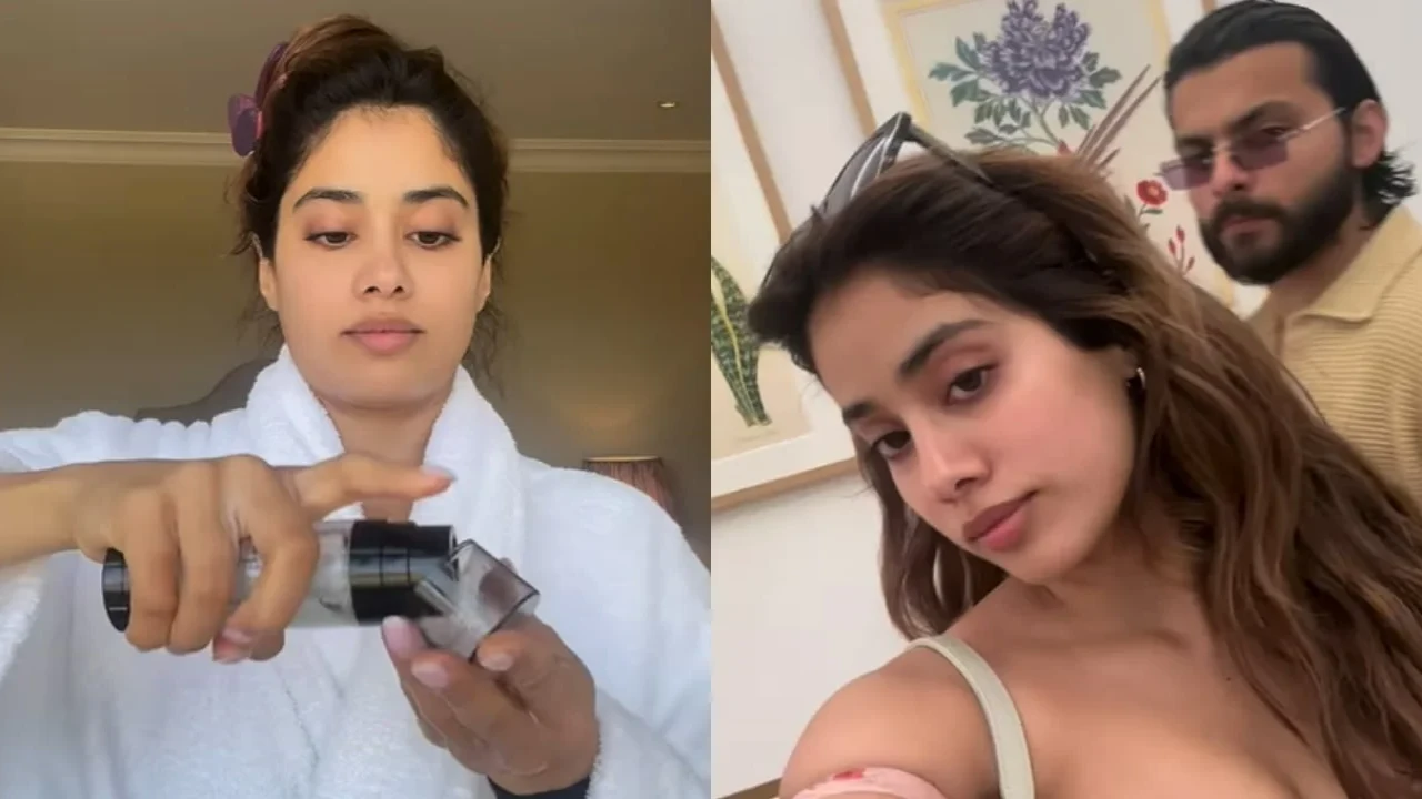 Jahnvi Kapoor's 30 seconds get ready with me VIDEO is a must-watch (Pic Credit: Janhvi Kapoor, Shikhar Pahariya) Janhvi Kapoor, Shikhar Pahariya