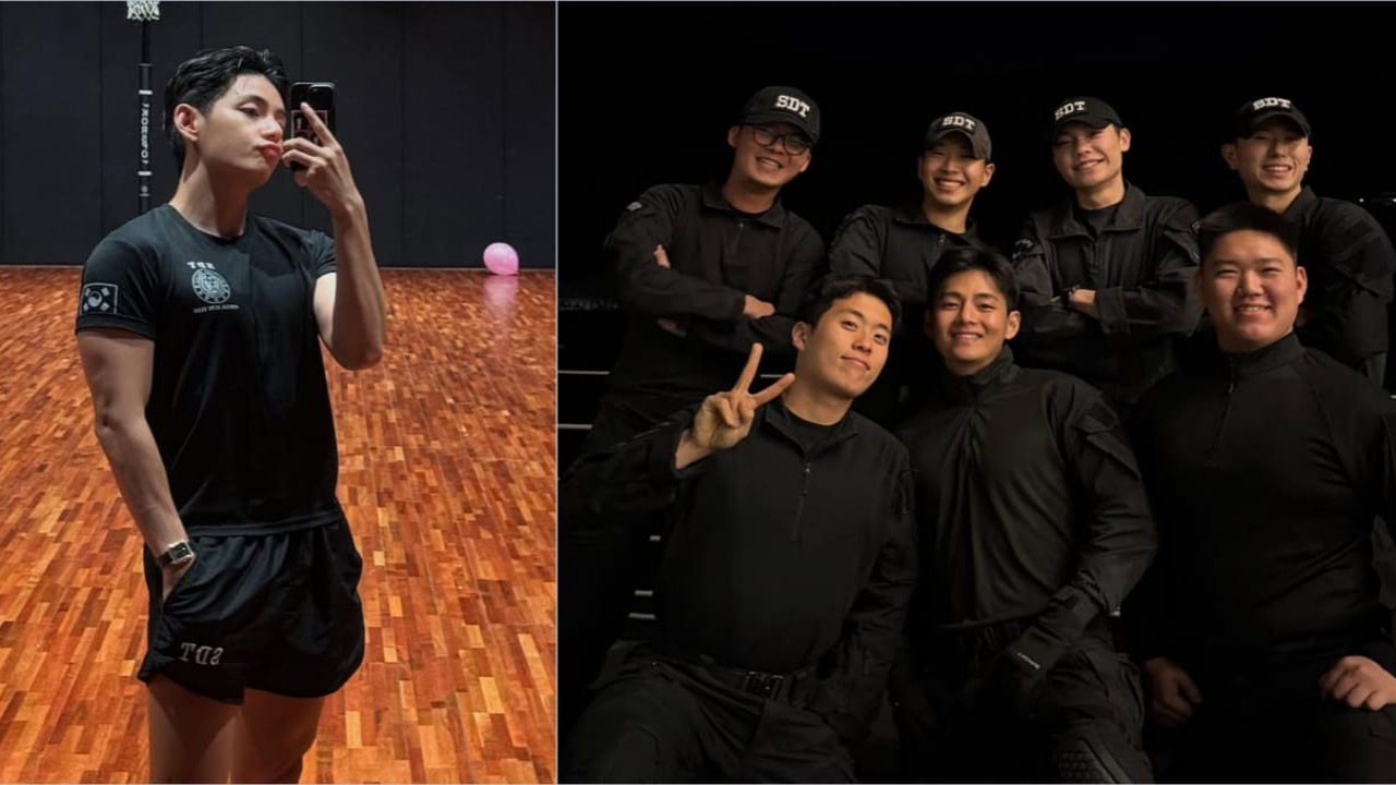 V, his military mates: Courtesy of V Instagram V, his military mates: Courtesy of V Instagram