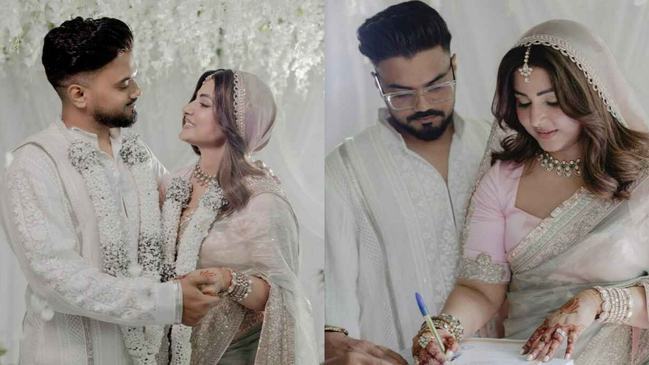 Hina Khan marries longtime boyfriend Rocky Jaiswal (Pic Credit: Knotting Bells) Hina Khan marries longtime boyfriend Rocky Jaiswal