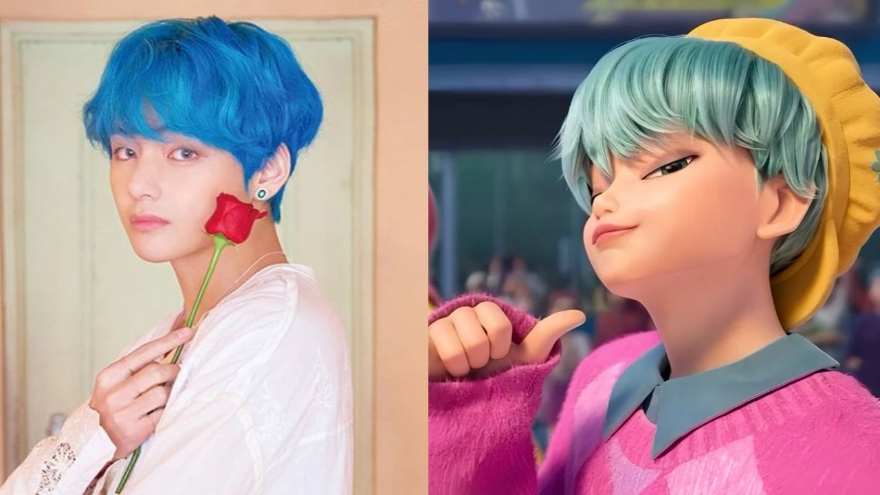 BTS' V: Credits BIGHIT MUSIC, Baby Saja in Kpop Demon Hunters: courtesy of Netflix BTS' V: Credits BIGHIT MUSIC, Baby Saja in Kpop Demon Hunters: courtesy of Netflix