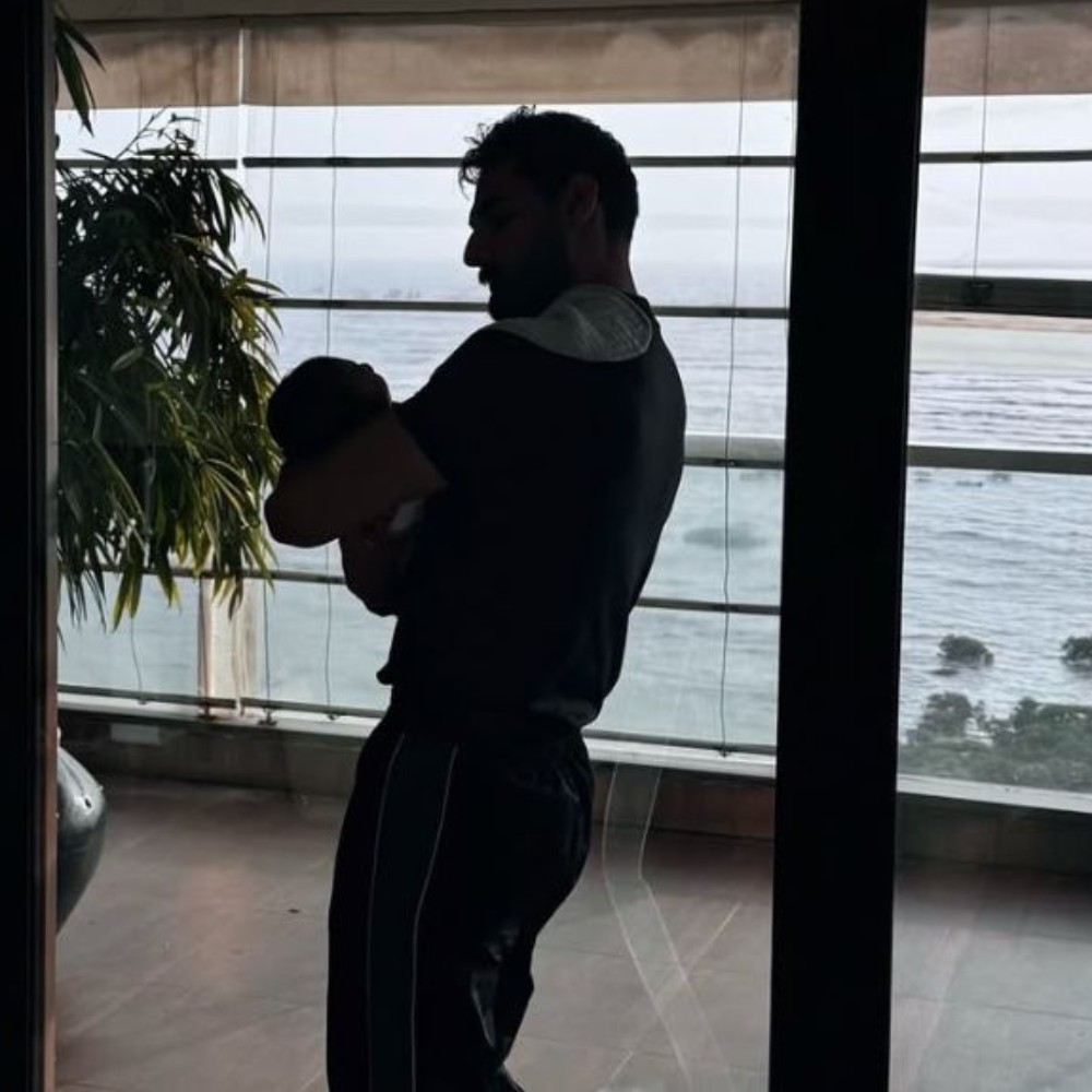 IN PICS: Ahan Shetty takes on 'mamu duty' as he  lovingly cradles Athiya Shetty-KL Rahul's newborn Evaarah