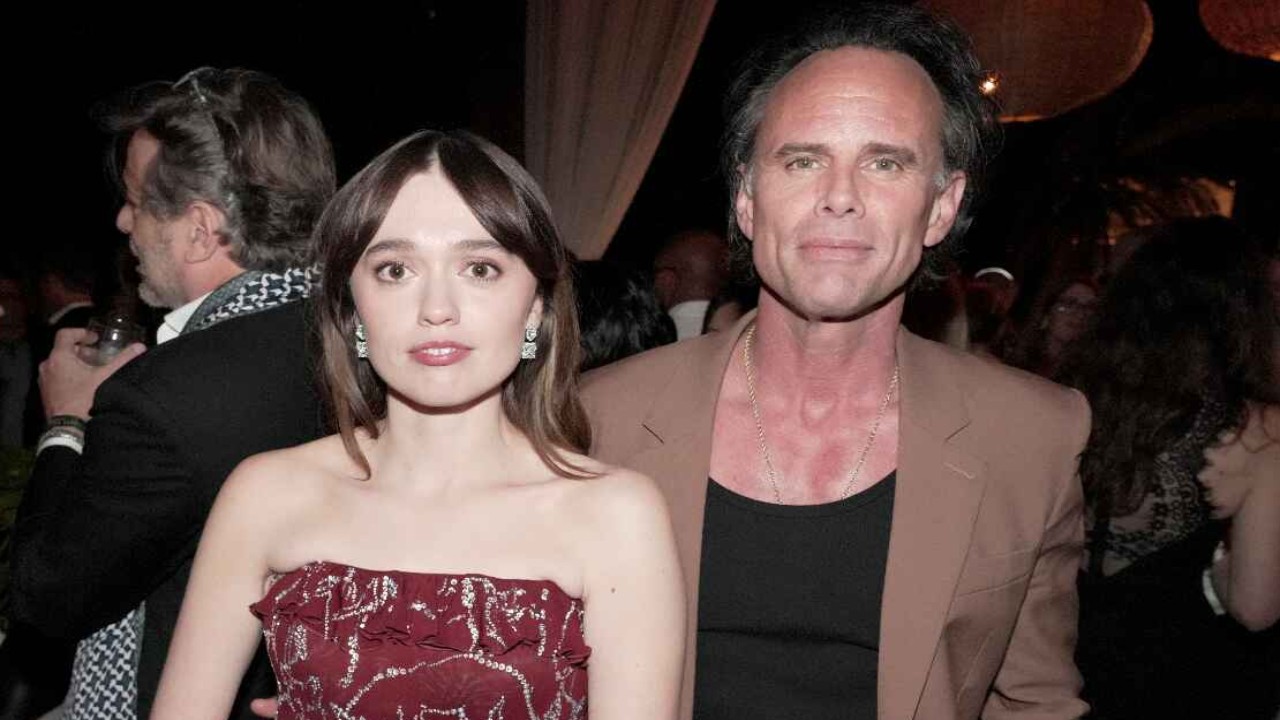 Aimee Lou Wood and Walton Goggins via Getty Images Getty Images