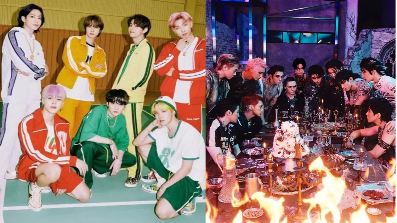 BTS, SEVENTEEN: courtesy of BTS' Instagram, SEVENTEEN's Instagram