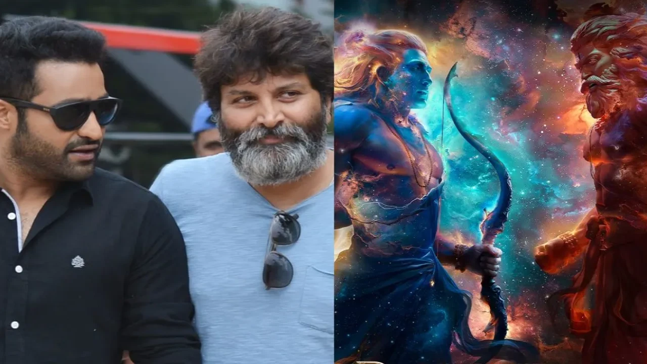 Jr NTR, Trivikram Srinivas-led mythological film's announcement delayed to Ramayana promo? Producer REACTS (PC: Team NTR, Yash on X) Jr NTR, Trivikram Srinivas-led mythological film's announcement delayed to Ramayana promo? Producer REACTS