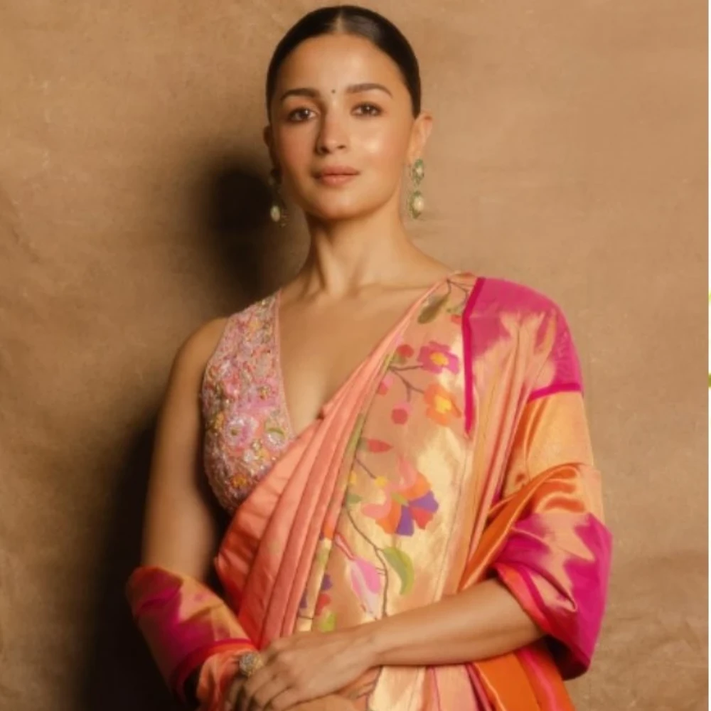 6 saree blouse designs for Sawan Somwar 2025: Alia Bhatt in Paithani to Katrina Kaif in Kashida embroidered drape