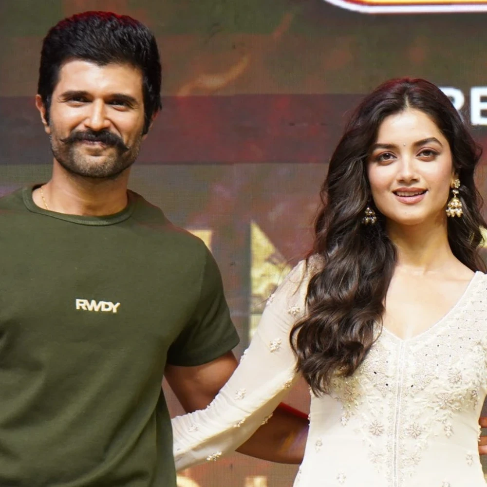 Watch: Vijay Deverakonda, Bhagyashri Borse offer prayers at Tirupati temple ahead of Kingdom release