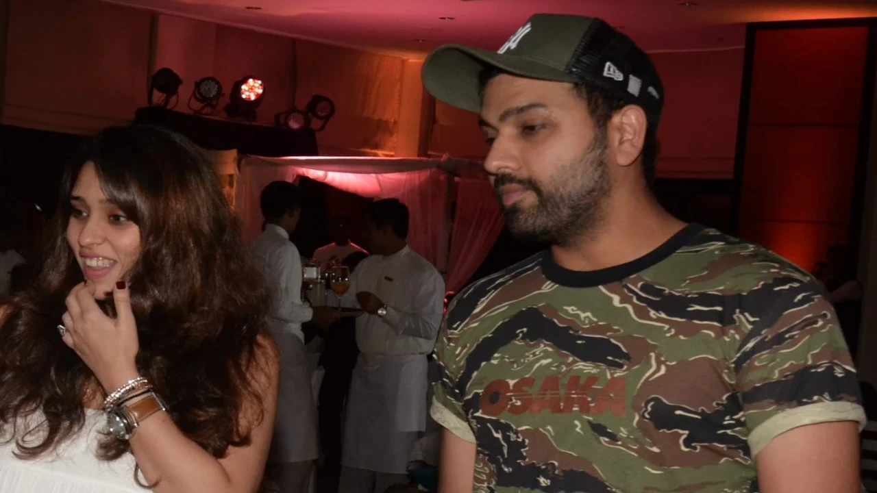 Ritika Sajdeh & Rohit Sharma (via Instagram) Ritika Sajdeh & Rohit Sharma (via Instagram)