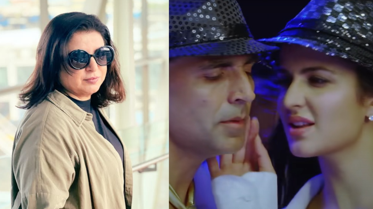 Farah Khan recalls Bollywood celebrated Tees Maar Khan's failure. Picture courtesy: Farah Khan/Instagram, T-Series/YouTube Film industry celebrated Tees Maar Khan's failure, Farah Khan recalls people said, 'Ab aayi na line pe'
