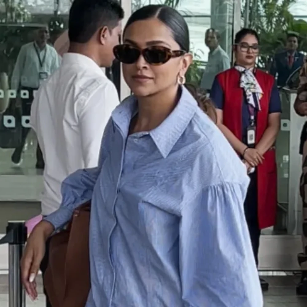 Deepika Padukone is cool momma, flaunting her airport look in oversized shirt as she arrives with MIL Anju Bhavnani