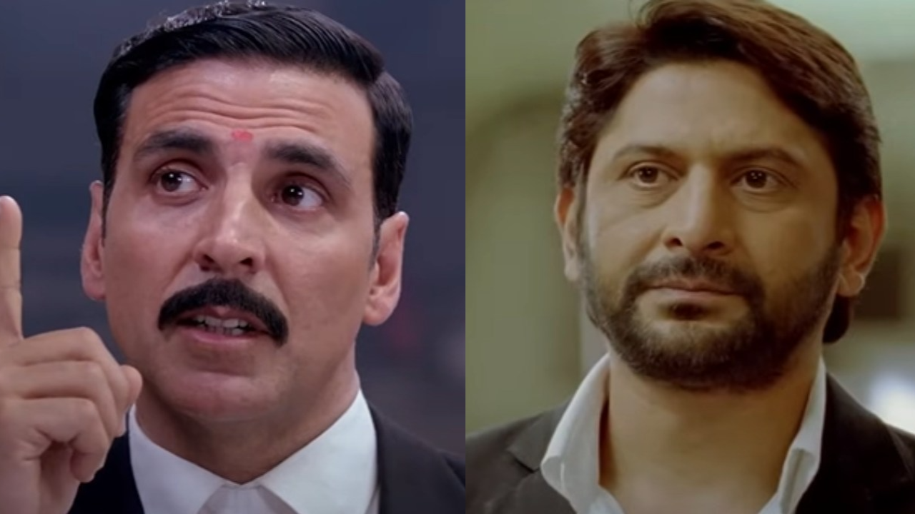 Makers of Jolly LLB 3 targeting Gandhi Jayanti 2025 release? Picture courtesy: Star Studios/YouTube; T-Series/YouTube Jolly LLB 3: Makers of Akshay Kumar and Arshad Warsi starrer targeting Gandhi Jayanti 2025 release?