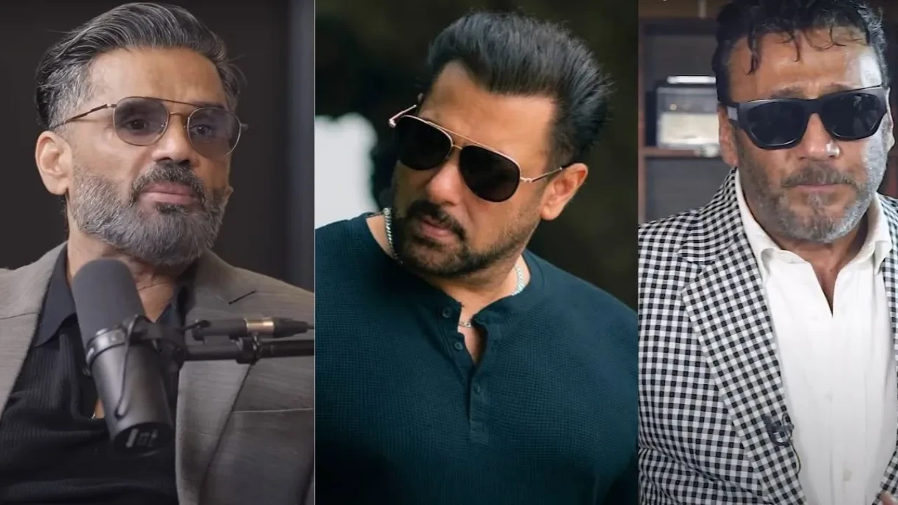 Suniel Shetty, Salman Khan, Jackie Shroff