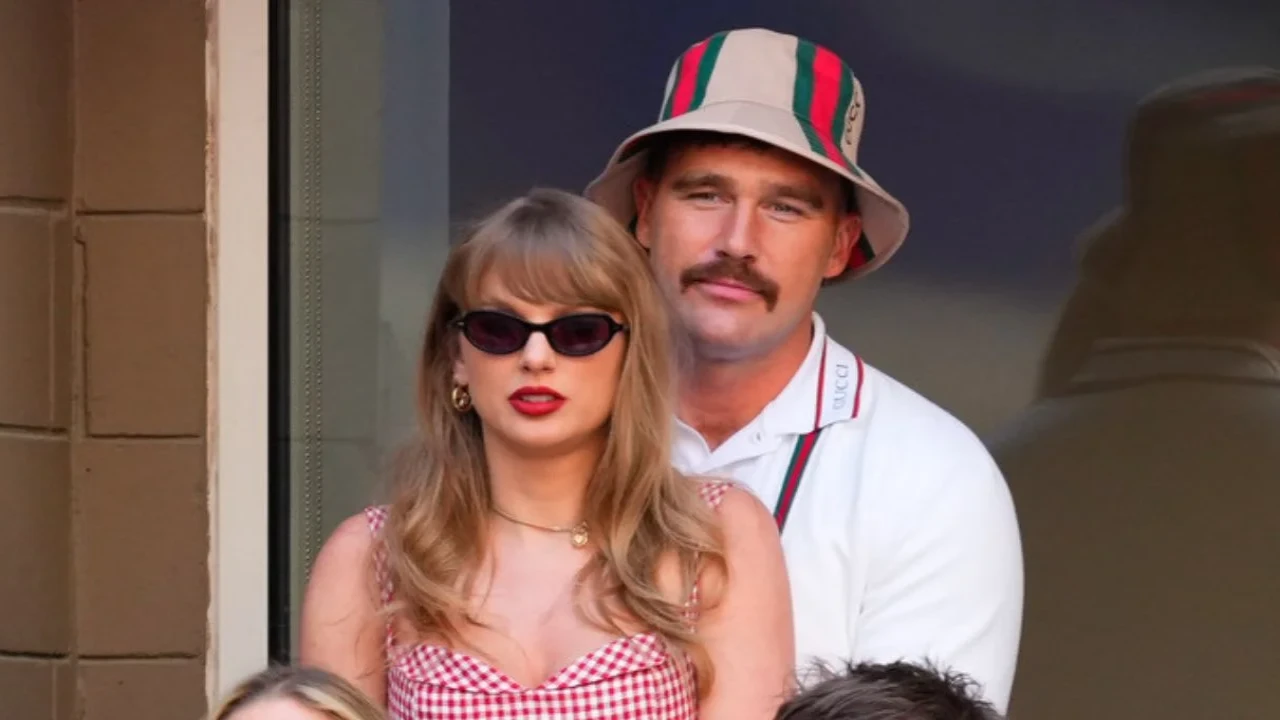 Taylor Swift & Travis Kelce (via Getty Images)