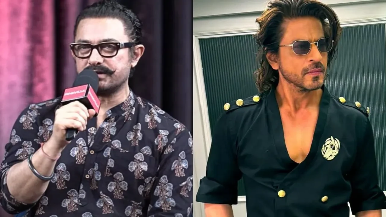 Aamir Khan breaks silence on naming his dog Shah Rukh Khan (Credits: Pinkvilla, Pooja Dadlani's Instagram) Aamir Khan, Shah Rukh Khan
