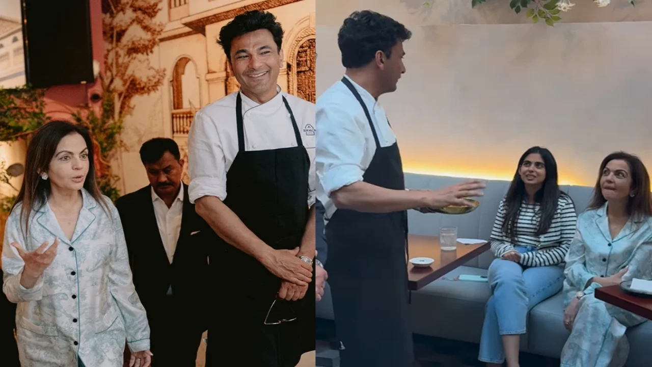 Nita Ambani and Isha Ambani visit Vikas Khanna's bungalow in NYC (Pic Credit: Vikas Khanna Group Instagram) Vikas Khanna, Nita Ambani, Isha Ambani