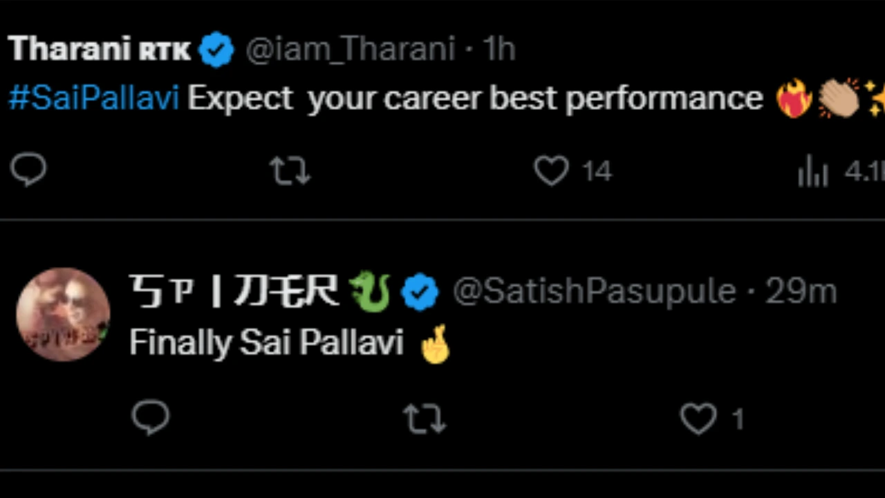 Fans react to Sai Pallavi's post (PC: Sai Pallavi, X)
