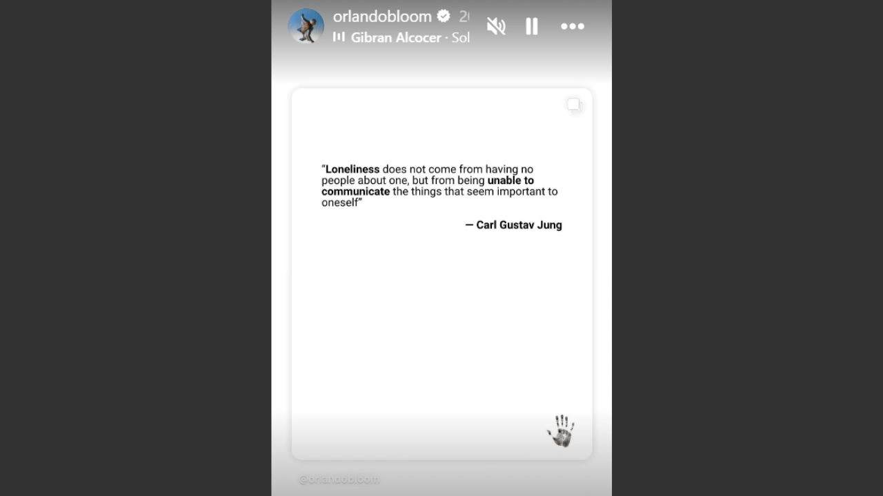 Orlando Bloom Instagram Story